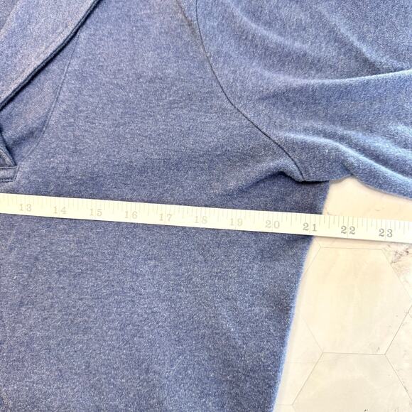 LL Bean Womens Size L Reg Blue Shawl Collar Pullover Sweatshirt Classic in EUC - Picture 6 of 10